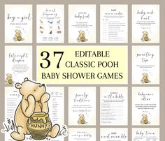 baby shower games with winnie the pooh on them