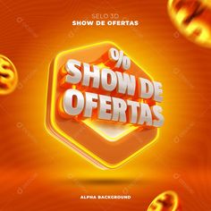 an orange background with the words show de offeras in spanish and english on it