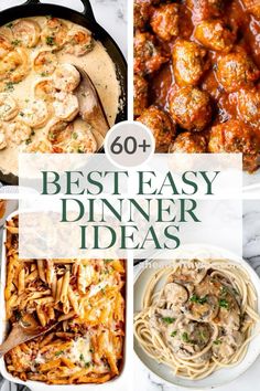 the best easy dinner ideas with text overlay