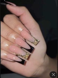 Classic Baddie Nails, Homecoming Nails French Tip, Libra Bday Nails, Rhinestone Simple Nails, Medium Square Nails Ideas, Medium Long Acrylic Nails Square, Acrylic Nails Ideas Square Long, Midi Nails, Birthday Nail Ideas Short