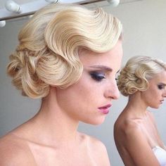 Cabelo Ombre Hair, Classic Wedding Hair, 1920s Hair, Formal Hairstyles For Long Hair, Vintage Wedding Hair, Finger Waves