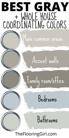 Sherwin Williams Repose Gray, Repose Gray Sherwin Williams, Best Gray Paint Color, Best Gray Paint, Koti Diy, Hiasan Bilik Tidur, Repose Gray, House Paint Interior, House Color Palettes