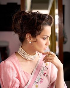 Office Wear Women Work Outfits, Kangna Ranaut, Global Summit, Formal Saree, Cotton Saree Blouse Designs, Simple Saree Designs, Cotton Saree Blouse, Kangana Ranaut, Traditional Blouse Designs