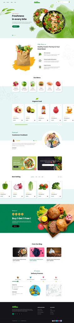 the website design is designed to look like it has many different colors and shapes, including green