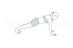 a woman is doing push ups on her stomach