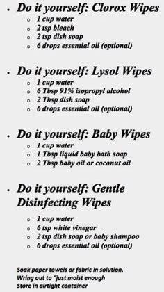 the instructions for baby wipes are shown in black and white, with text on it