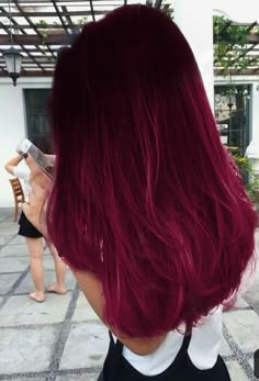 Magenta Ombre Hair, Red Ombre Hair, Hair Color Burgundy, Fantasy Hair, Hair Color For Women, Ombre Hair Color