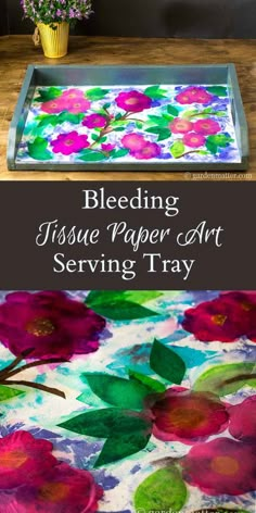 Bleeding tissue paper art is easy to work with and gives a wonderful watercolor look. Techniques vary, but all work well allowing you to easily create beautiful artwork. Tissue Art, Tissue Paper Painting, Tissue Paper Art, Tissue Paper Crafts, Tissue Paper Flowers, Paper Projects, Painting For Kids, Art Activities, Kids Art Projects