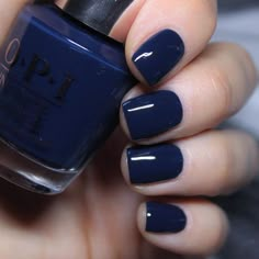 opi boy friend jeans Opi Nail Polish Colors, Dark Blue Nails, Navy Nails, Nail Colors Winter, Short Nails Art, Blue Nail, Dark Nails, Nails Polish