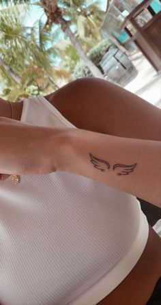 angel wings tattoo, beach Hand Tattoos For Girls, Tattoo Women, Small Hand Tattoos, Cute Tattoos For Women