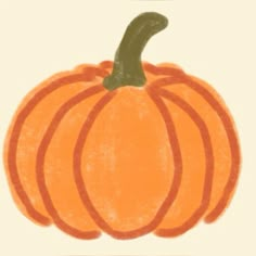 a drawing of a pumpkin on a white background