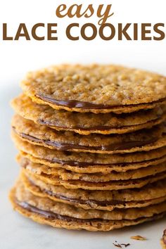 a stack of cookies sitting on top of each other