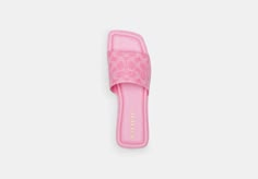 Florence Sandal In Signature Canvas | COACH Pink Coach Sandals, Coach Slides, Adidas Outfit Women, Coach Sandals, Cute Slides, Clothes Wishlist, Pretty Sandals, Pretty Shoes Sneakers, Footwear Design