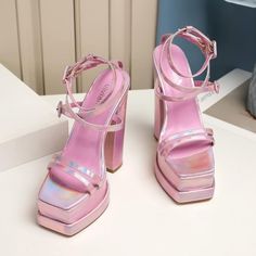 *Brand Vivianly Color Iridescent Candy Cotton Pink Size 9 (Fits A 8.5-9 Narrow) Comfortable And Stable Strappy Platform Heels. Versatile Style For Various Occasions Like Parties, Casual Outings, Weddings, Nightclubs, Concerts, Dates Etc. Open Square-Toe, Adjustable Ankle Straps. Chunky Block Heel Enhances Body Curves And Boosts Confidence. Breathable And Soft Footbed For Comfort. Non-Slip Rubber Sole. Brand New Item Flawless Condition Comes From A Clean Non-Smoking Home. Chunky Heel Platform Sandals, Strappy Platform Heels, Body Curves, Chunky Block Heels, Ankle Straps, Platform Heels, Platform Sandals, Block Heels, Womens Sandals