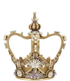 From Mark Roberts&#x2C; this Jeweled Queens Crown Figurine feature:crown with silver jewelsgold limited edition Resin&#x2C; PVCSpot clean. Lightly wipe with clean dry clothApprox. 9.84''L x9.84''W x10.83"HImported. Crown Sculpture, Queens Crown, Crown Decor, Mark Roberts, Candle Plate, Kings Crown, Queen Crown, Wall Candle Holders, Summer Gifts