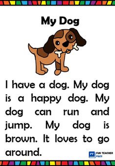 a dog poem with the words,'i have a dog my dog is a happy dog