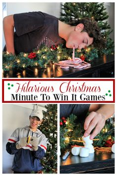 a collage of photos showing how to make mini marshmallows for christmas