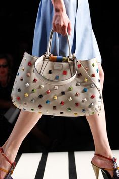 Pastel Handbags, Funky Handbags, Novelty Handbags, Easy Bag, Studded Handbag, Studded Bag, Swimming Bag, Fendi Bags