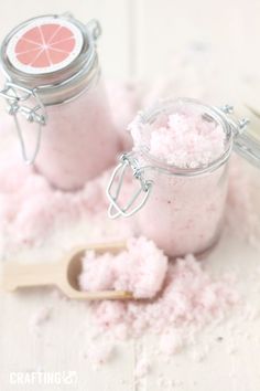 Grapefruit Sugar Scrub Recipe with Printable Grapefruit Labels Body Scrub Homemade Recipes, Body Scrub Recipe, Boho Lifestyle