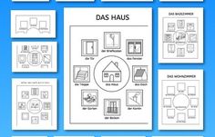 the diagram shows different types of windows and doors