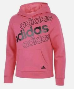 NEW with Tags ADIDAS Brand Girl's Pink w Logo Fleece Pullover /Hoodie Front Pocket Girls Size Medium 10/12 MSRP $45.00 Ships Free to you, USPS First Class! Adidas Event, Girls Hoodie, W Logo, Adidas Shoes Women, Adidas Brand, Adidas Girl, Girls Fleece, Hoodie Girl, Kids Sweater