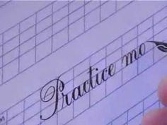 someone is writing on a piece of paper with the words practice me written in cursive ink