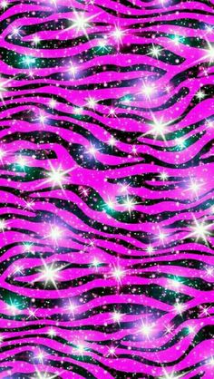 pink zebra print with stars and sparkles