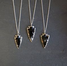 Black Obsidian / Black Obsidian Necklace / Raw Obsidian / Arrowhead Necklace / Obsidian Necklace / M Raw Obsidian, Black Obsidian Necklace, Obsidian Arrowhead, Obsidian Necklace, Mens Necklace Pendant, Arrowhead Necklace, Necklace Mens, A Goddess, Black Obsidian