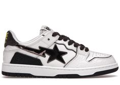 Men's A Bathing Ape Bape SK8 Sta Sneakers in White/Silver Bapesta Sk8sta, Bape Sk8 Sta, White Bape Shoes, Nice Shoes For Men, Sk8 Sta, Non Fashion Grail, Y2k Converse, Cool Shoes For Men, Aesthetic Shoes Men