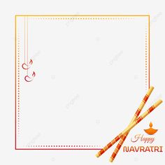 happy navratii greeting card with two flutes and music notes on it