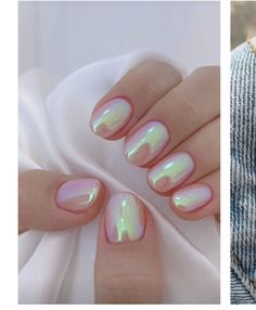 Irredecent Nail Designs, Opalescent Nails, Colorful Nails, Crazy Makeup, Feminine Care, Oc Ideas, Minimalist Nails, Nail Inspiration