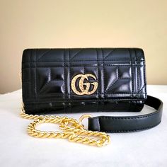 100% Authentic. Shows A Few Marks On Edges. Clean Inside. Rings Added On Sides. Stamp And Serial # Intact. Fits Any Phone 7l X 4h. Comes With Generic Box, Generic Dustbag And Authenticity Report. Strap Is Non Branded. Wallet With Chain, Bags Gucci, Gucci Gg Marmont, Gg Marmont, Chain Crossbody Bag, Wallet Chain, Soho, Gucci Bag, Crossbody Bag