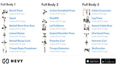 the full body workout guide for beginners is shown in this screenshoter's image