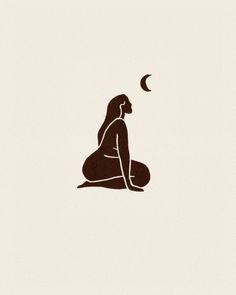 a woman sitting on the ground with her legs crossed, looking up at the moon