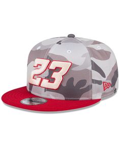 the new era snapback hat in camo and red is available for $ 25