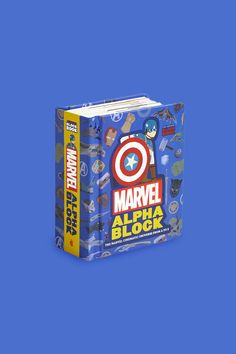 a book with an image of the captain america logo on it's front cover