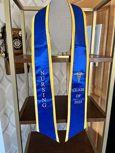 Visit our shop   To see more collections of our stoles  No Refunds, No Returns, No Exchanges or Cancellation on Custom orders  Contact me if you have any questions about your order Grad Stoles, Nurse Pics, Graduation Party Desserts, Nursing Classes, Nursing Graduation Pictures, Nursing School Motivation, Nursing School Graduation, Blue Graduation