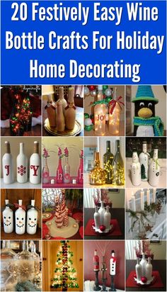 wine bottle crafts for holiday home decor