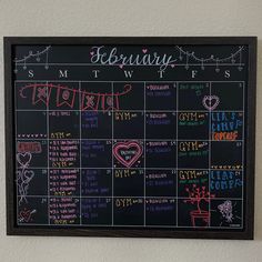 a chalkboard with writing on it that says february and valentine's day written in different languages