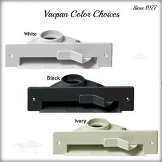 three different types of vacan color choices