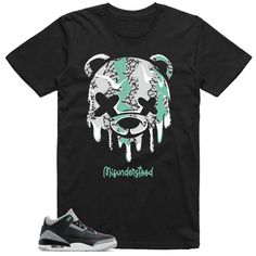 Jordan 3 Green Glow Shirt Drippy Bear Graphic Bear Graphic