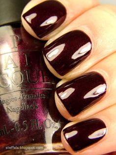 OPI Black Cherry Chutney... OBSESSED. Opi Black Cherry Chutney, Cherry Chutney, Opi Black, Polished Nails, Nail Candy, Nail Envy