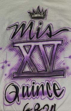 Airbrush Quince Shirts.  Quinceanera, Sweet 16, Airbrush for any group orders. Change the color and make this for your event Quinceanera Shirts, Baile Sorpresa Outfits Quinceanera, Rapunzel Quinceanera, Rapunzel Quinceanera Theme, Quince Surprise Dance Outfits, Quince Shirts, Quince Court, Surprise Dance Outfits, Light Purple Shirt