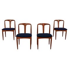 set of four danish teak dining chairs by nielsch hafer for sale