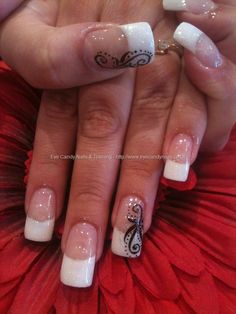 French Manicure Nail Designs, Nails Training, Freehand Nail Art, Candy Nails, Fingernail Designs, Manicure Nail Designs, French Manicure Nails, I Love Nails, Fabulous Nails