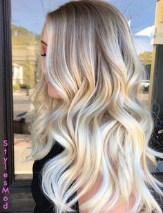 Long Hair Color Highlights, Cream Blonde, White Hair Color, Brown Ombre Hair, Ombre Hair Blonde, Color Highlights, Long Hair Color, Hair Color Shades, Ombré Hair