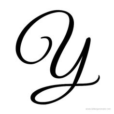 the letter y in cursive handwriting