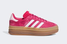 Wmns Adidas Gazelle Bold ‘Wild Pink Gum’ Gazelle Bold Shoes, Pink Gazelles, Adidas Gazelle Bold, Gazelle Bold, Bold Shoes, Outfits Jeans, Preppy Shoes, Shoe Wishlist, Cute Nike Shoes