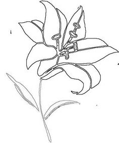 a drawing of a flower on a white background