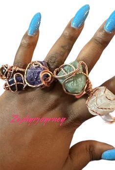 Elevate your style and vibrations with our exquisite handmade copper wire wrapped rings featuring semi-precious crystal gemstones. Each piece is a work of art, meticulously crafted for a one of a kind accessory that blends natural beauty with artisanal skill. Explor our collection and embrace the elegance of uniquely designed jewelry. Spiritual Wire Wrapped Crystal Ring Gift, Spiritual Wire Wrapped Crystal Ring, Gold Wire Wrapped Spiritual Ring, Silver Spiritual Wire Wrapped Crystal Ring, Crystal Wire Wrapped Ring, Wire Wrapped Rings, Handmade Copper, Artisan Craft, Copper Wire